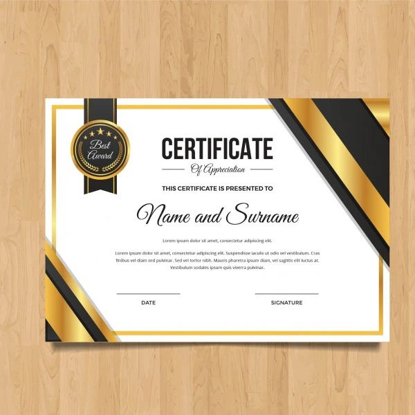 Certificate print by Graphics Nepal